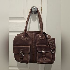 Roots leather purse
